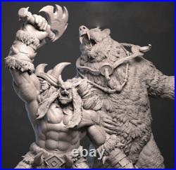 Rexxar Remar 3D Print Figure Model Kit Unpainted Unassembled Garage Kit H 30cm