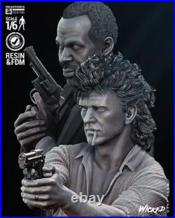 Riggs & Roger Leathal Weapon resin Sculpture Bust Model Kit Unpainted/Unassembl