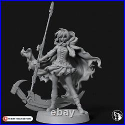 Ruby Rose RWBY Unassembled Unpainted 3D Printing Resin Model Kits Garage Kits