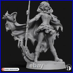 Ruby Rose RWBY Unassembled Unpainted 3D Printing Resin Model Kits Garage Kits