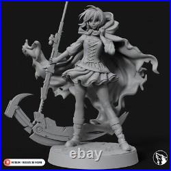 Ruby Rose RWBY Unassembled Unpainted 3D Printing Resin Model Kits Garage Kits