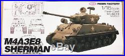 SOL Model 1/16 M4A3E8 Sherman Easy Eight WWII Tank Resin Kit MM069 120mm NEW