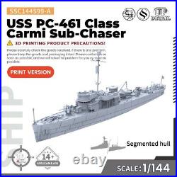 SSC144599-A 1/144 Military Model Kit USS PC-461 Class Carmi Sub-Chaser 3D RESIN