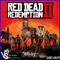 Sadie Adler Figure Red Dead Redemption 2 Collectible Statue, Unpainted