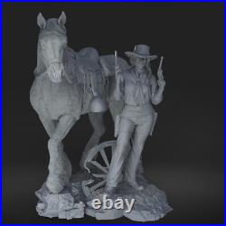 Sadie Adler Figure Red Dead Redemption 2 Collectible Statue, Unpainted