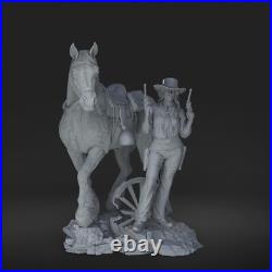 Sadie Adler Figure Red Dead Redemption 2 Collectible Statue, Unpainted