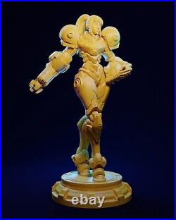 Samus Aran Painted 1/4 3D Printed 12K Figure Statue Resin Model Kit Unassembled