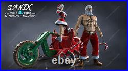 Santa and Sleigh resin scale model kit unpainted 3d print