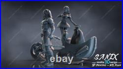 Santa and Sleigh resin scale model kit unpainted 3d print