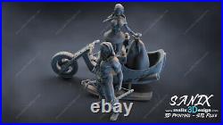Santa and Sleigh resin scale model kit unpainted 3d print