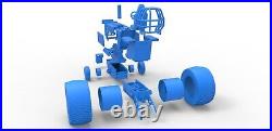 Scale Case IH Style Pulling Tractor Kit 1/24 & 1/16 Scale Options, Resin Kit