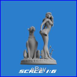 Sexy Daphne and Scooby Doo 1/6 Garage Kit / Resin model Kit /Men's Gifts