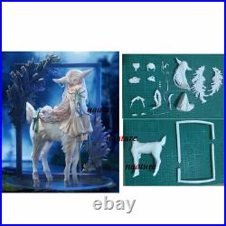 Sheep Girl 1/7 Unpainted GK Models Unassembled Figures Resin Garage Kits 25cmH