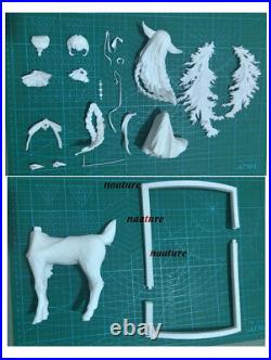 Sheep Girl 1/7 Unpainted GK Models Unassembled Figures Resin Garage Kits 25cmH