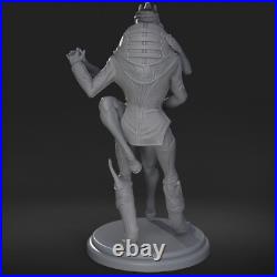 Shepard & Garrus Tango 3D Printed Figure, Unpainted Mass Effect Model Kit