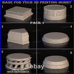 Simple Bases Pack 1 resin scale model kit unpainted 3d print
