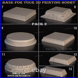 Simple Bases Pack 2 resin scale model kit unpainted 3d print