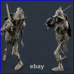 Skull Warrior Unpainted Resin Kits Model GK Figurine Statue 3D Print 1/6 H 9in