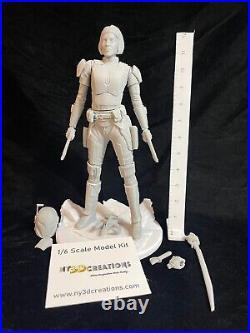 Star Wars Bo Katan Fan Art Resin Model Kit 1/8 1/6 Scale