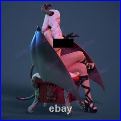 Succubus 1/6 3D Printing Model Kit Unpainted Unassembled GK Sitting NSFW