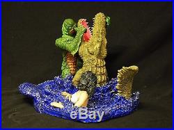 THE CREATURE VS ALLIGATOR WITH GIRL (Action Hobby) SOLID RESIN MODEL NEWLY BUILT