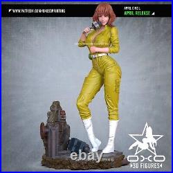 TMNT April O'Neil NSFW (1) Unpainted 1/12 resin model kit and bas OXO