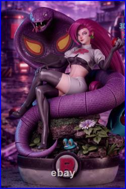 Team Rocket Jessie and Arbok 16 Scale Unpainted Statue Premium Resin Model Kit