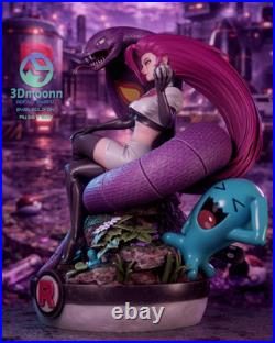 Team Rocket Jessie and Arbok 16 Scale Unpainted Statue Premium Resin Model Kit