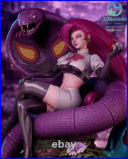 Team Rocket Jessie and Arbok 16 Scale Unpainted Statue Premium Resin Model Kit