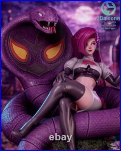 Team Rocket Jessie and Arbok 16 Scale Unpainted Statue Premium Resin Model Kit