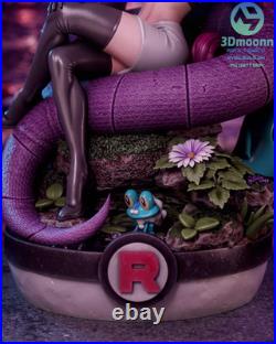 Team Rocket Jessie and Arbok 16 Scale Unpainted Statue Premium Resin Model Kit