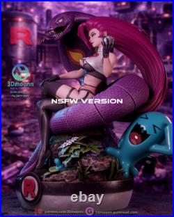 Team Rocket Jessie and Arbok 16 Scale Unpainted Statue Premium Resin Model Kit
