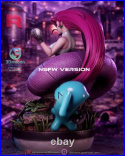 Team Rocket Jessie and Arbok 16 Scale Unpainted Statue Premium Resin Model Kit