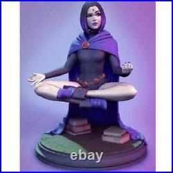 Teen Titans Meditating Raven Action Figure Unpainted Statue Model Kit 3D Print