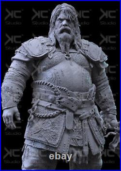 Thor 3D Printed Figure, God of War Collectible Statue, Unpainted