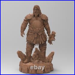 Thor 3D Printed Figure, God of War Collectible Statue, Unpainted