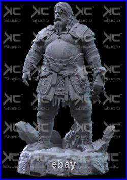 Thor 3D Printed Figure, God of War Collectible Statue, Unpainted