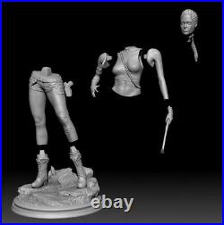 Tomb Raider Angelina Jolie Action Figure Unpainted Lara Croft Statue Model Kit