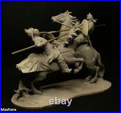 Unpainted 1/24 Ancient Battle Warriors Knights Resin Figure Model Kit Unassemble