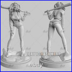 Unpainted 1/6 30cm H Harley Quinn Joker Resin Figure Unassembled 3D Print Model