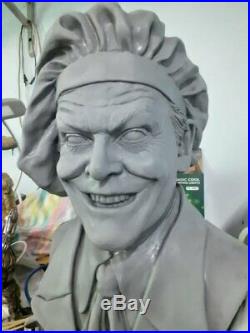 Unpainted and unassembled 1/1 joker bust, resin model kit
