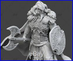 Viking Thor Unpainted Resin Kits Model GK Figurine Statue 3D Print 1/6 New