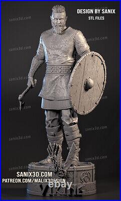 Vikings Ragnar Lothbrock resin scale model kit unpainted 3d print