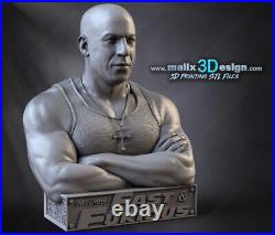 Vin Diesel Bust resin scale model kit unpainted 3d print
