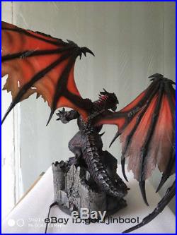 Warcraft Neltharion Statue Deathwing Resin Model LED GK WOW Dragon Garage Kit