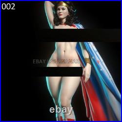 Wonder Woman Retro 1/8 1/6 1/4 3D Print Model Kit Unpainted Unassembled 2 Ver