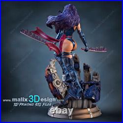 X-Men Psylocke resin scale model kit unpainted 3d print